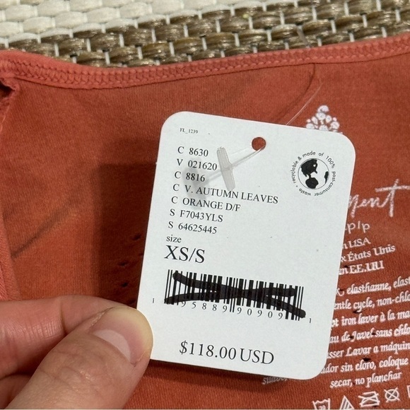 Free People Good Karma‎ Long Sleeve Autumn Leaves Onsies XS/S Women - Picture 9 of 16